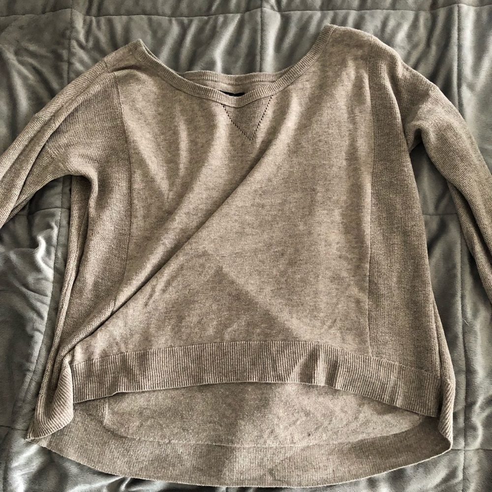 comfy gray sweater